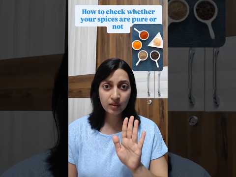 How to check purity of spices