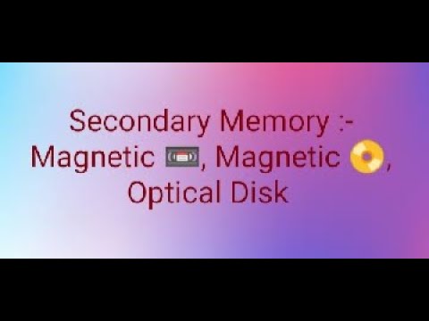Secondary Storage Devices (lec-3)