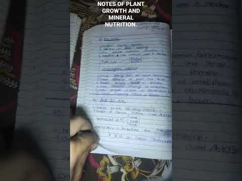 NOTES OF BIOLOGY || CHAPTER 7 PLANT GROWTH AND MINERAL NUTRITION || MAHARASHTRA BOARD NEW SYLLABUS.