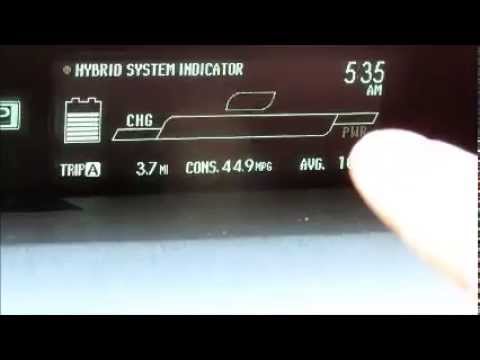 شرح عن شاشة الهايبرد في سيارة تويوتا بريوس toyota prius multi information display