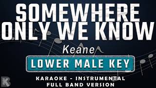 Somewhere Only We Know - Keane (Full Band Karaoke) Lower Male Key - Instrumental