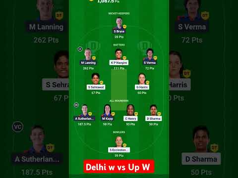 DC W vs UP W dream 11 winner team 🏆 || dc w vs up w WPL #dcw #upw #dream11 #dream11team