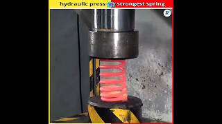 hydraulic press vs strongest spring #shortsfeed #trending #shorts