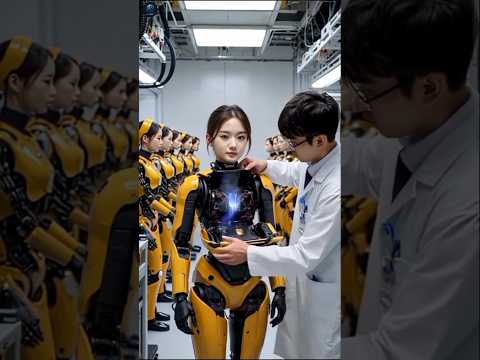 Man after finish the Repairing of robot check what's inside her#HumanoidRobot #RobotTest #FutureTech