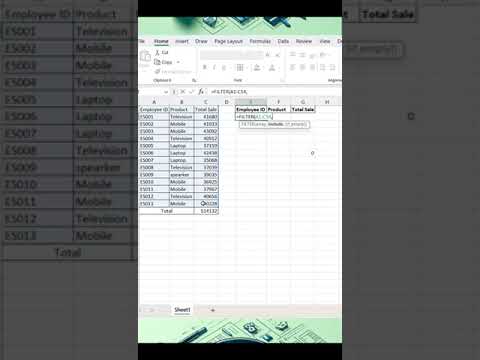 How to use Filter function of Microsoft Excel #filter #excel #mostpopular #usefulfunction