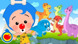 🦕 🦖Five Little Dinosaurs Jumping on the Bed 🎵 Nursery Rhymes & Songs by Plim Plim -The Kindness Hero