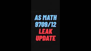 9709 Paper 12 Leak | Official Update by Cambridge | #alevel #maths