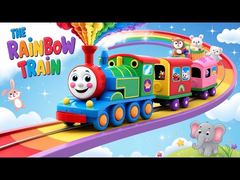 "The Rainbow Train" 🚂🌈 | Magical Colors Adventure for Kids | Learn Colors with Fun Cartoon Rhyme!