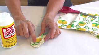 How To Decoupage Lemon Oyster Shell Christmas Ornaments