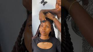 Jumbo twist Tutorial using Brazilian wool🔥  #shorthair #jumbotwist #protectivestyles