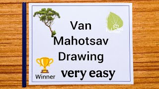 Van Mahotsav Drawing / Van Mahotsav Poster Drawing Easy / Save Tree Save Earth Drawing / Earth Art 