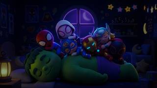 Spider-Man & Avengers Relaxing Sleep Music on Giant Hulk | Calm Superhero Lullaby | No ADS