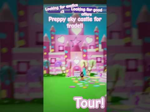 Trading massive pink sky castle #adop#adoptmeedit #roblox #house #trading