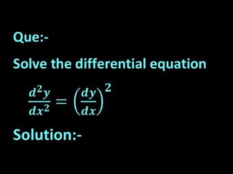 Differential Equation que 01 || calculus || differential equation || highermaths