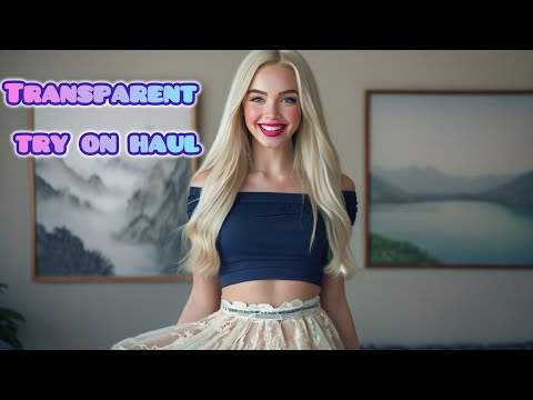 4K amazon new dry vs wet try on haul with me | see through4K | transparent try on haul with Julie 4K