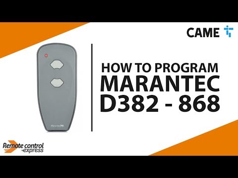 How to program the MARANTEC D382-868 gate remote control