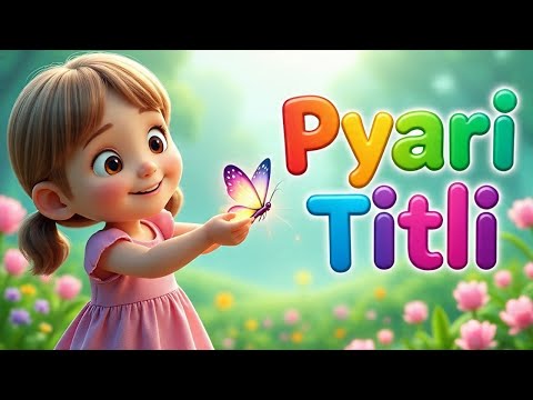 Pyari Titli 🦋 | Cute Butterfly Kids Poem | Urdu Hindi Poem | @DooDahDoo