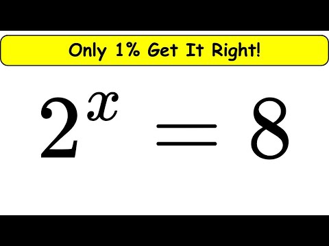 Can You Solve This? | What is x in 2^x = 8?