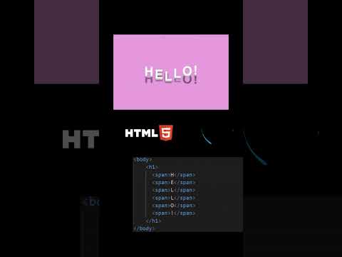 Bouncing Text Effect Tutorial | HTML & CSS Animation #coding #shorts