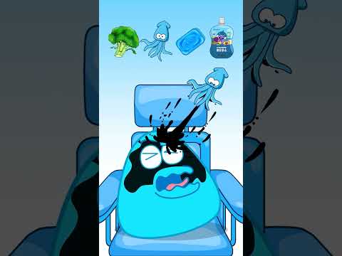 Blue Pou Emoji Mukbang 🧁🌀