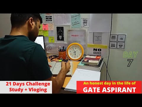 Day-7 || 21 days challenge📚|study vlog | an honest day in the life of gate aspirants