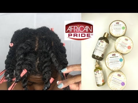 Twist and Curl on Medium Length Natural Hair Using African Pride