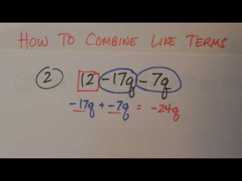 Combining Like Terms
