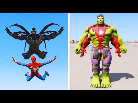 GTA V IRON HULK & VENOM FIGHT WHO'S THE STRONGEST! 🤯 #gta5