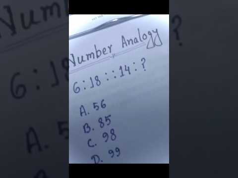 Number Analogy Important Question #maths #shortsfeed #shorts