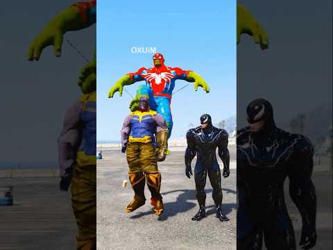 GTA V SPIDER-HULK TAKES REVENGE ON THANOS & VENOM #shorts