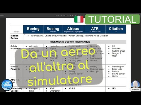 Tutorial: come passare da un aereo all'altro al simulatore (mantenendo l'adeguato realismo)