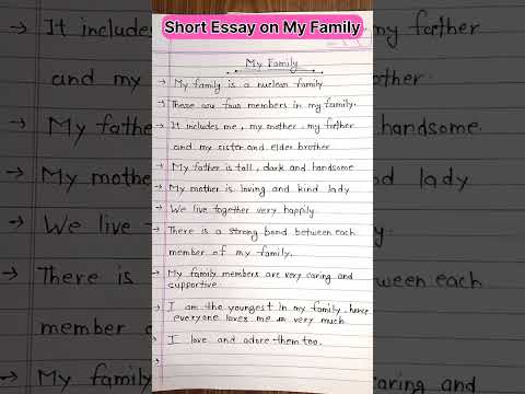 My Family essay 10 lines/my family paragraph/best family/article on family #shorts
