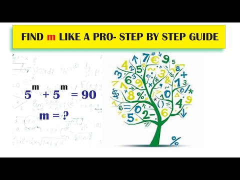 How to Solve the exponential Equation 5^m + 5^m = 90 l Using Logarithm l TheOlympaidSolver l