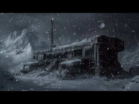 Intense Winter Storm Sounds at a Mountain Base | Fierce Snow & Howling Wind Ambience | Winter Wind