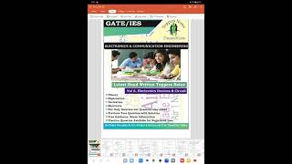 VOL 6. EDC GATE ESE ELECTRONICS EC MADE EASY TOPPERS HANDWRITTEN NOTES #gate #psu