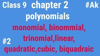 #2 class 9 maths chapter 2 polynomials introduction in hindi By Akstudy 1024