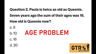 Age Problem by Trial and Error