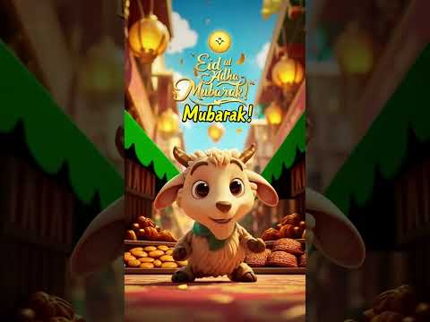 🎉 Eid Mubarak! سب کو عید مبارک | Funny Cute Kids Eid Song 🐐 #Shorts