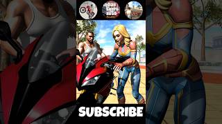 Girl Bike Gift Challenge 🤯 In Isb3d Vs Indian theft auto Vs Ibd3d 💥 #shorts #gta #gaming