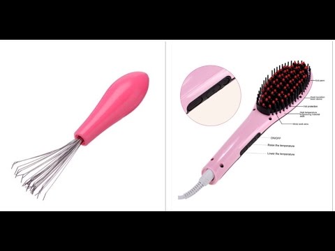 Hair Brush Starightener and Hairbrush cleaning tool