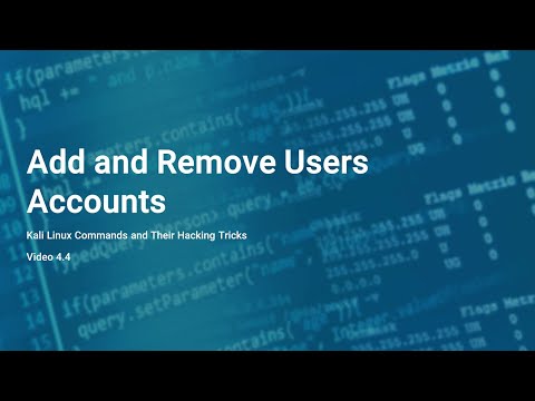 How to Add & Remove Users Accounts In Kali Linux | Chapter 4 | #kali #cybersecurity #learnlinux