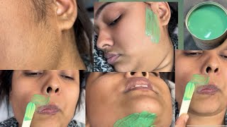 Face waxing by rica liposoluable wax/ How to use rica wax perfectly/ #facewaxing #upperlipswaxing