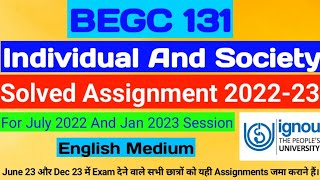 BEGC 131 Solved Assignment 2022-23 | IGNOU Solved Assignment 2022-23 | BEGC 131 | #techjethiya