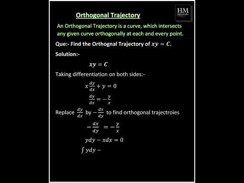 Orthogonal Trajectory Definition and Question. #shorts #ytshorts