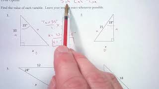 Sin, Cos, Tan & Pythagorean Theorem (Geometry 11.6a pt 1)