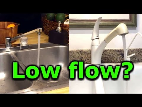 How to fix low water pressure in kitchen or bathroom faucet sink low flow Moen, Delta, Kohler