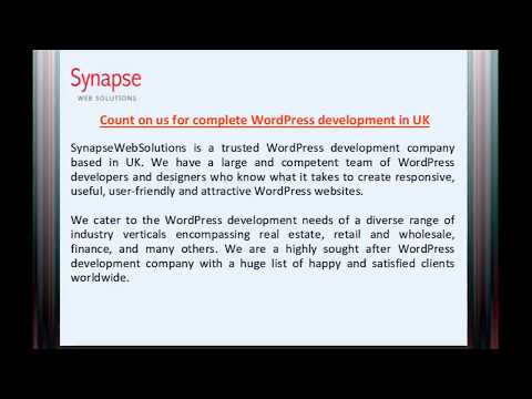 SynapseWebSolutions WordPress Development Company in UK