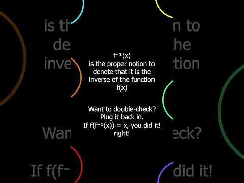 Inverse Functions Explained #maths #math #mathtricks #mathematics #mathstricks #facts #mathshorts