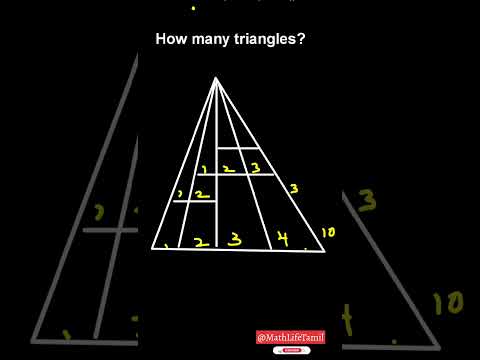 How many Triangles? Part 2| #yt #shorts #mathshort