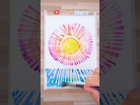 🌈watercolor painting #art #diy #shortvideo #satisfying #painting #tutorial #drawing #shorts